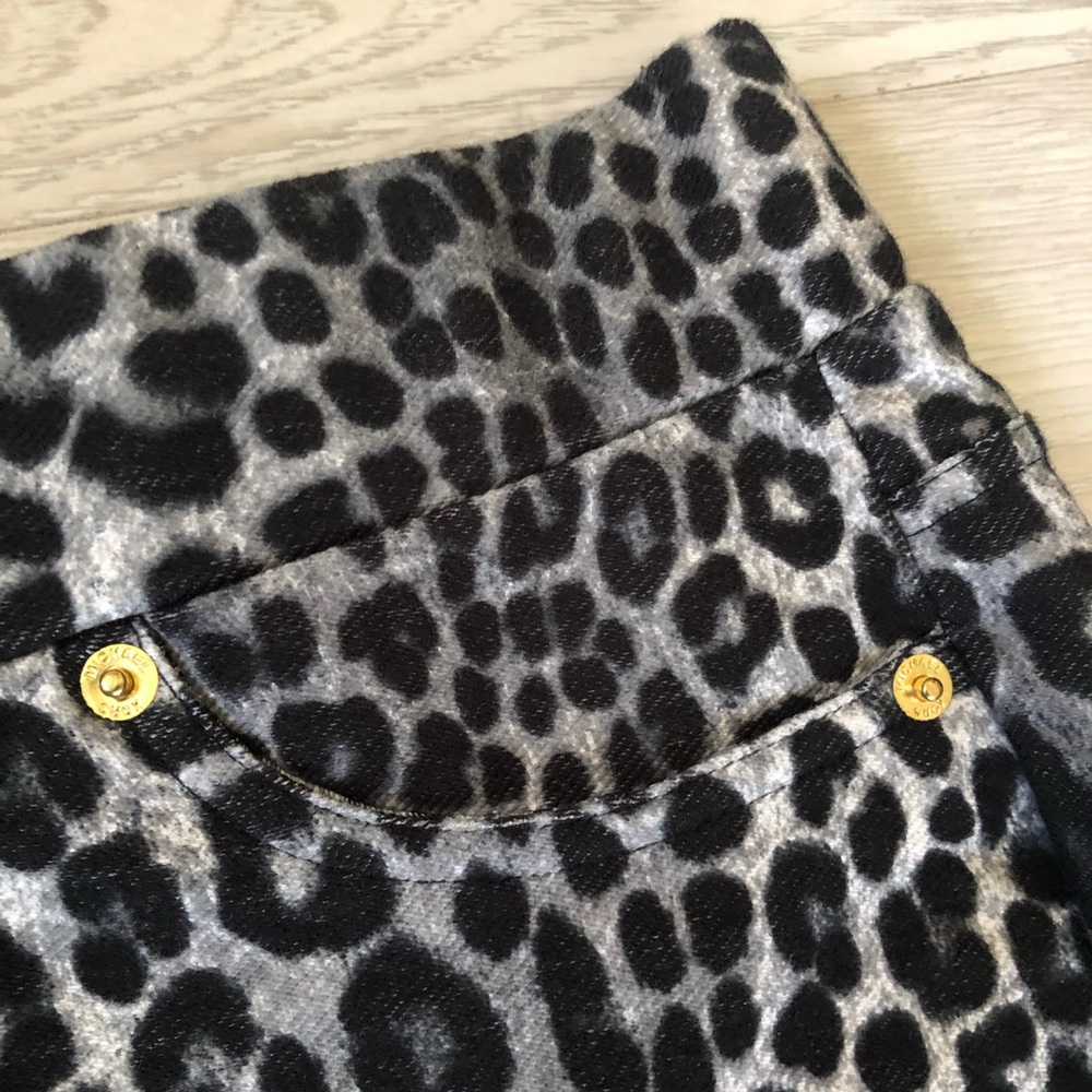 Michael Kors Leopard Print Stretch Skinny Leggings Pull-on Pants - Picture 5 of 16